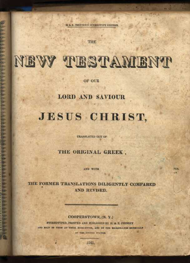 The title page for the Old Testament is missing